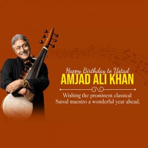 Amjad Ali Khan Birthday post