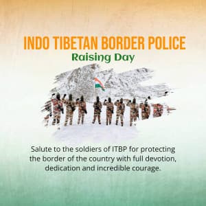 Raising day of Indo Tibetan Border Police graphic