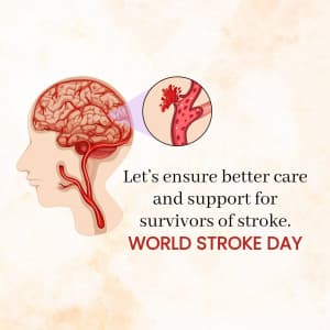 World Stroke Day whatsapp status poster