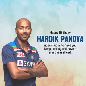 Hardik Pandya Birthday event advertisement