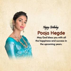 Pooja Hegde Birthday flyer