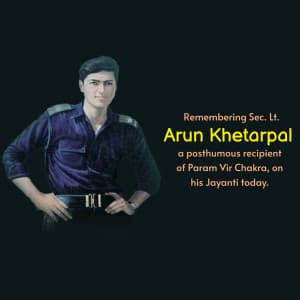 Arun Khetarpal Jayanti graphic