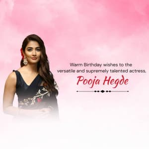 Pooja Hegde Birthday event poster