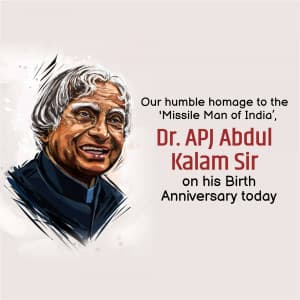 Dr APJ Abdul Kalam Jayanti flyer