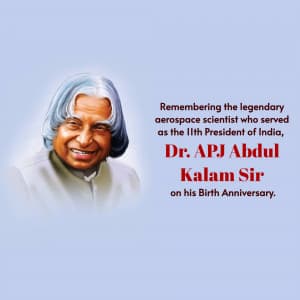 Dr APJ Abdul Kalam Jayanti banner