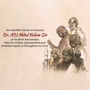 Dr APJ Abdul Kalam Jayanti poster