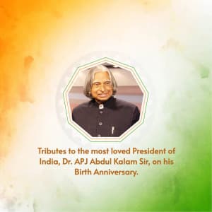 Dr APJ Abdul Kalam Jayanti event poster