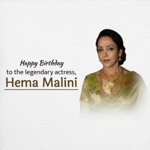 Hema Malini Birthday event poster