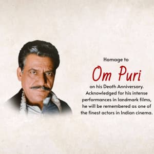 Om Puri Punyatithi flyer