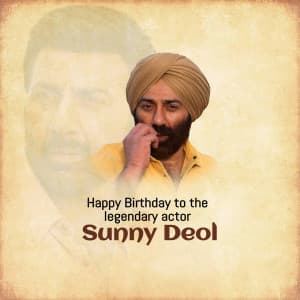 Sunny Deol Birthday illustration