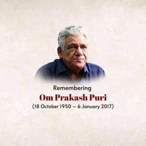 Om Puri Punyatithi banner