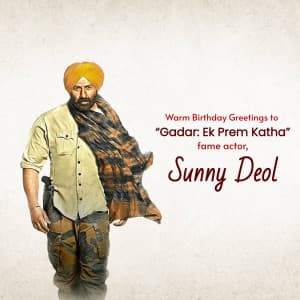 Sunny Deol Birthday flyer