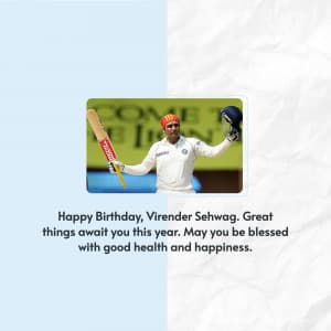 Virender Sehwag Birthday flyer