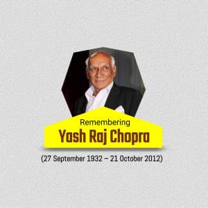 Yash Chopra Punyatithi flyer