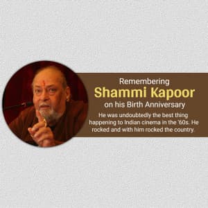 Shammi Kapoor Jayanti graphic