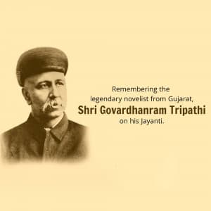 Govardhanram Tripathi Jayanti poster