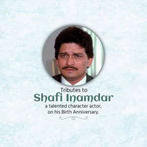 Shafi Inamdar Jayanti event advertisement