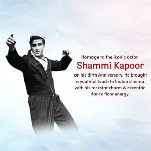 Shammi Kapoor Jayanti flyer