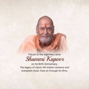 Shammi Kapoor Jayanti poster