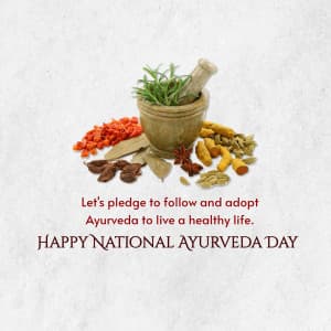 National Ayurveda Day greeting image