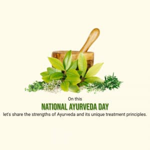 National Ayurveda Day marketing flyer