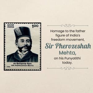 Pherozeshah Mehta Punyatithi poster Maker