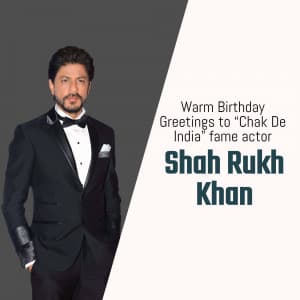 Shahrukh Khan Birthday marketing poster