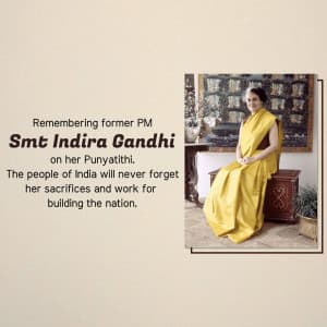 Indira Gandhi Punyatithi banner