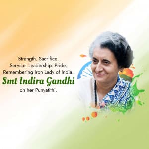 Indira Gandhi Punyatithi event poster