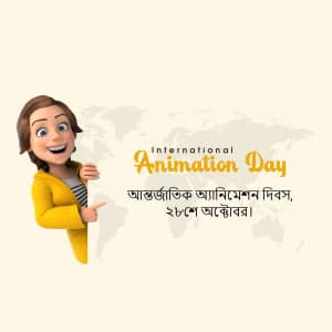 International Animation Day marketing flyer