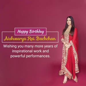 Aishwarya rai bachchan birthday marketing flyer