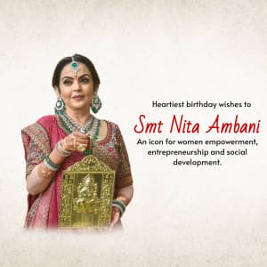 Nita Ambani Birthday creative image