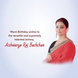 Aishwarya rai bachchan birthday Facebook Poster