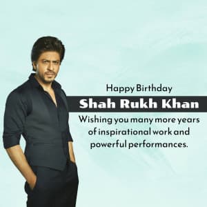 Shahrukh Khan Birthday graphic