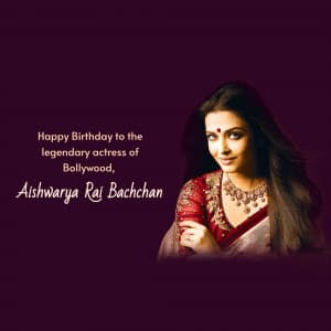 Aishwarya rai bachchan birthday event advertisement
