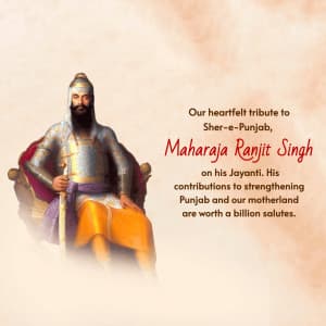 Maharaja Ranjit Singh Jayanti graphic