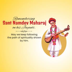 Sant Namdev Maharaj Jayanti marketing poster