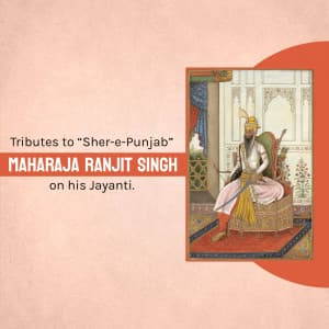 Maharaja Ranjit Singh Jayanti Facebook Poster