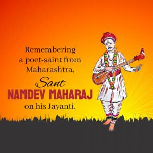 Sant Namdev Maharaj Jayanti marketing flyer