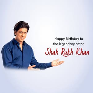 Shahrukh Khan Birthday Facebook Poster