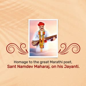 Sant Namdev Maharaj Jayanti poster Maker