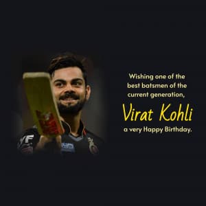 Virat Kohli Birthday Facebook Poster