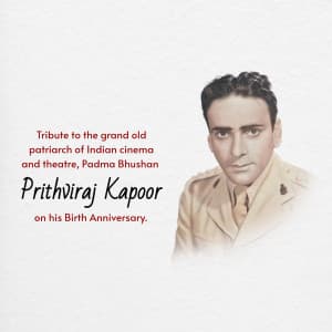 Prithviraj Kapoor Jayanti marketing poster