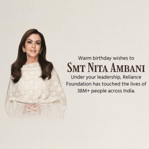 Nita Ambani Birthday graphic