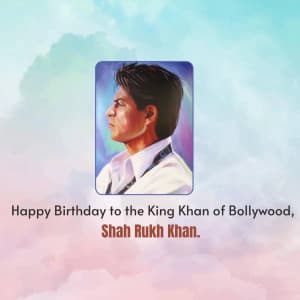 Shahrukh Khan Birthday poster Maker