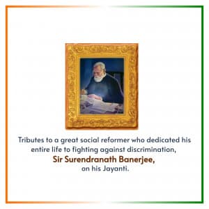 Surendranath Banerjee Jayanti poster Maker