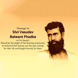 Vasudev Balwant Phadke Jayanti creative image