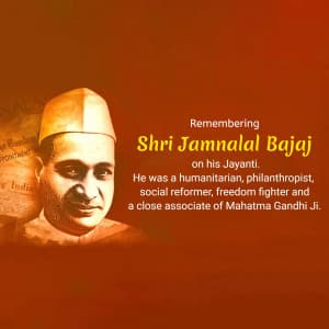 Jamnalal Bajaj Jayanti greeting image