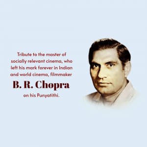 B. R. Chopra Punyatithi graphic