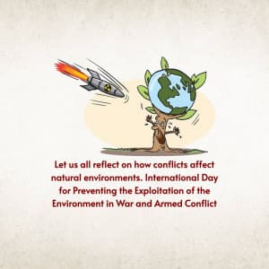 International Day for Saving Environment in War creative image